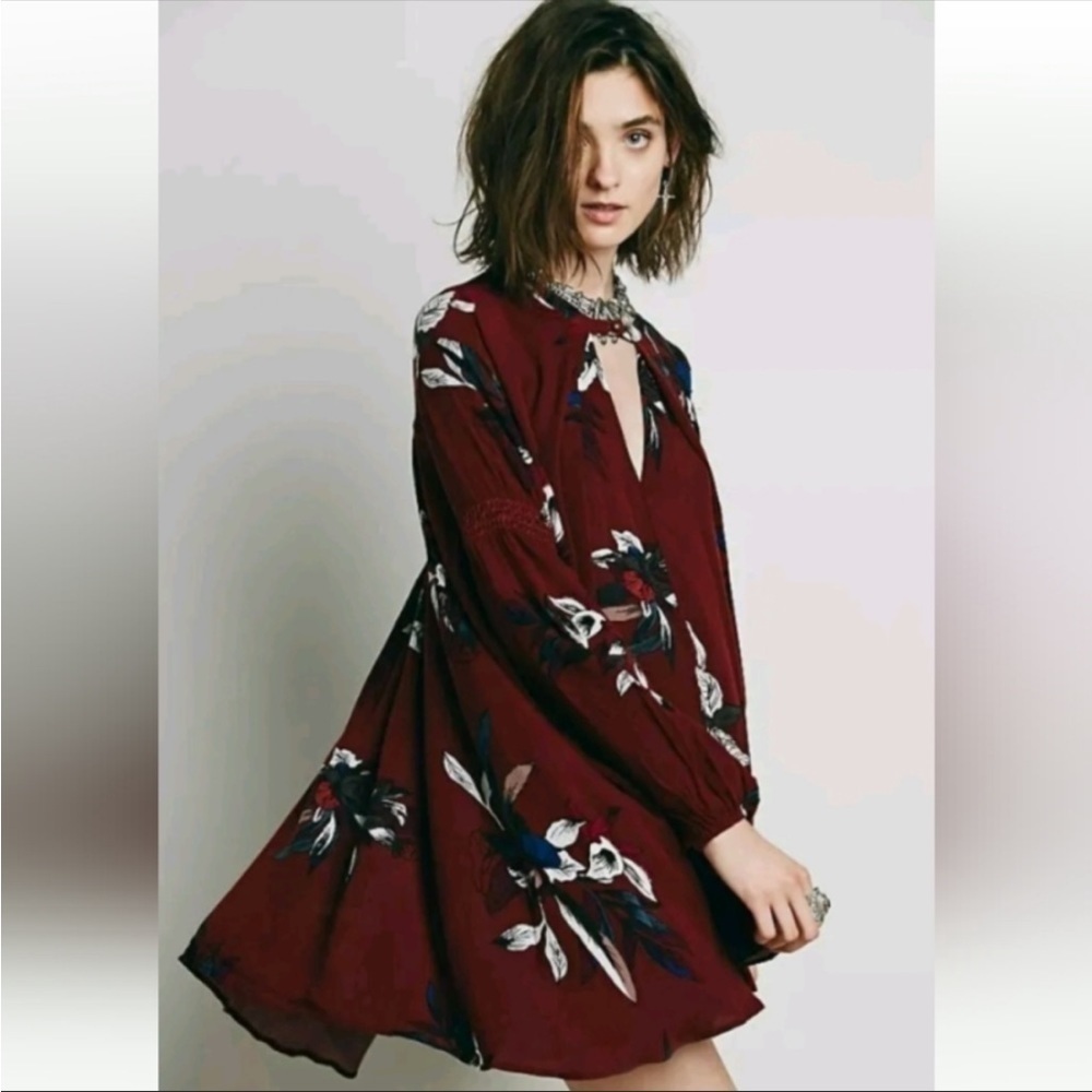 Free People Tree Swing Tunic in Electric Orchid